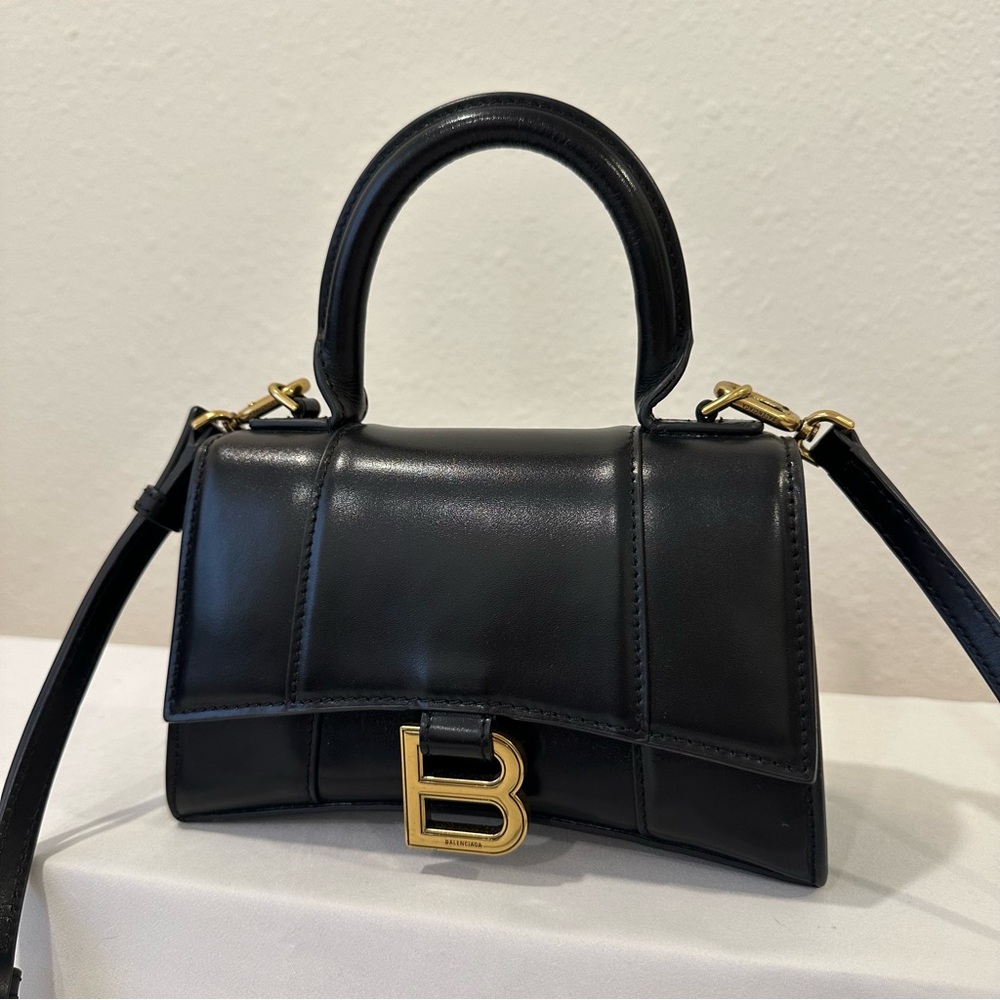 Balenciaga Black Crossbody Bag with Gold Hardware mini